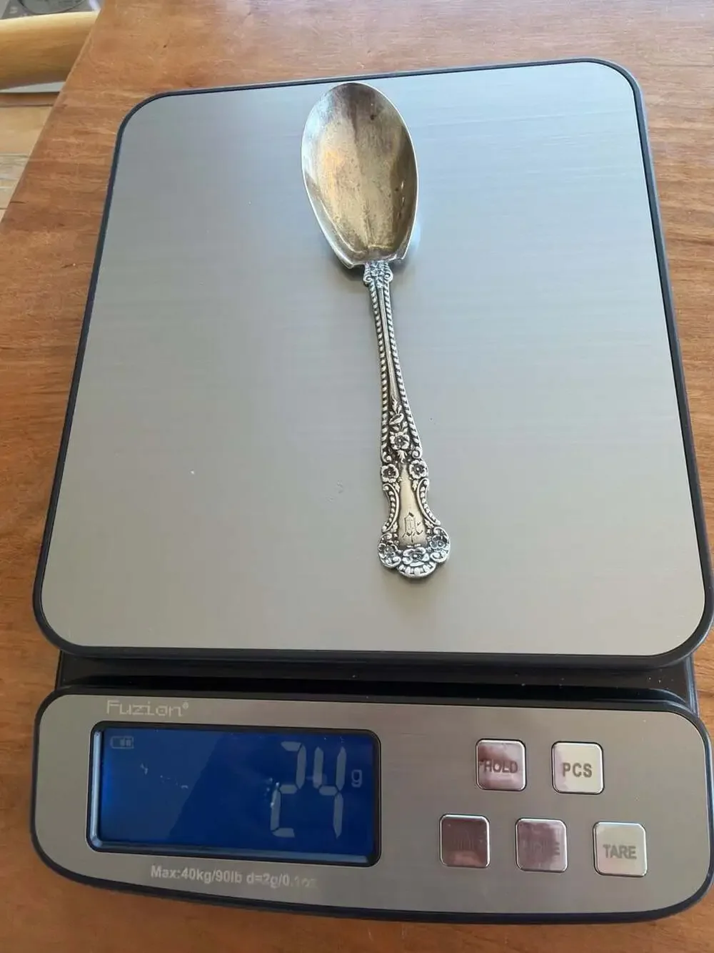 Gorham Floral Sterling Silver Teaspoon Pat 1899 Monogrammed 5.75